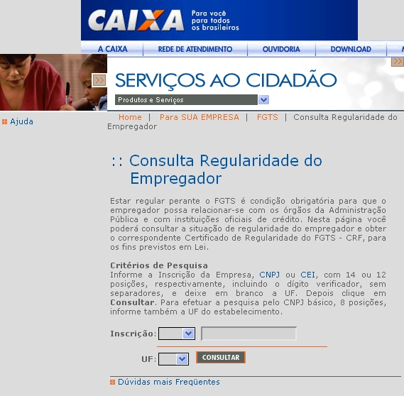 No site da caixa é pratico fazer sua emissão de certidão negativa FGTS