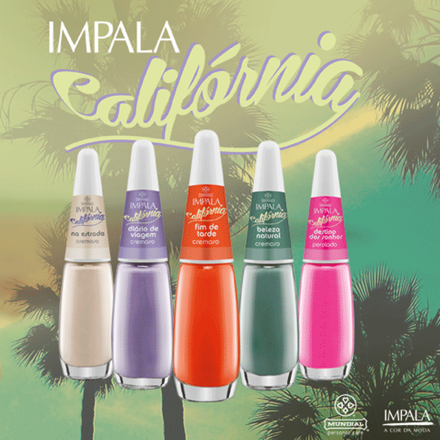 Coleção de esmaltes Impala Califórnia