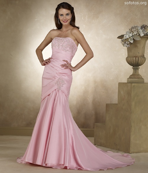 Vestido de noiva cor de rosa, fotos