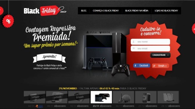 Acesse o site do Black Friday Brasil 2014 e faça seu cadastro para receber as promoções das lojas participantes (Foto: Divulgação)