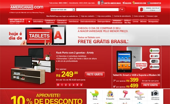 As Lojas Americanas oferecem um grande número de presentes para o natal Lojas para comprar presentes de Natal pela Internet - Dicas de lojas para comprar presentes de Natal pela Internet (Foto: Divulgação)