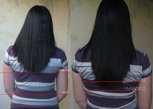 Mais um exemplo de como o cabelo aumenta com o uso desse produto (Foto: Divulgação)