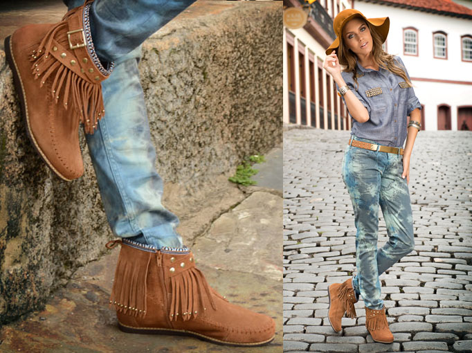 Botas de Franja Looks e Modelos (foto ilustração)
