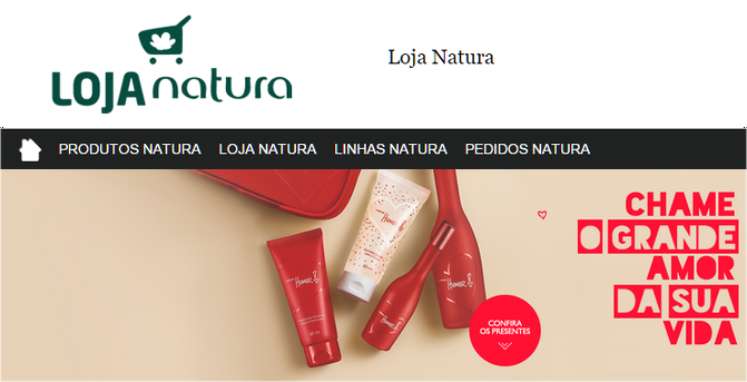 Conheça a Loja Natura Online (foto site Loja Natura online)